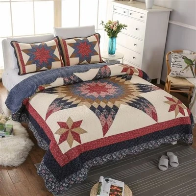 Ensemble de courtepointe en patchwork d'étoiles